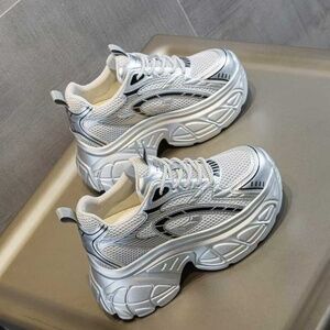 Women's Platform Fashion   Sneakers Classic Wedge 825-56 Gray